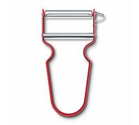 Victorinox REX - Pelapatate per verdure, manico in alluminio, lama in acciaio inossidabile, taglio dritto extra affilato, colore rosso, 109 mm