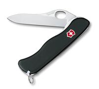 Victorinox Sentinel M Clip Coltello Svizzero Multiuso 5 Funzioni Nero | Lama grande bloccabile ad apertura facilitata con una mano, clip rimovibile, pinzette e stuzzicadenti. Prodotto in Svizzera