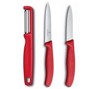 Victorinox Set 3 Set spelucchini con pelaverdure rosso da cucina