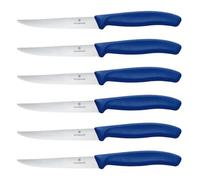 Victorinox Set 6 Coltello a Punta Seghettato - 11cm [Modello: Blu]