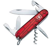 Victorinox Spartan Coltellino Svizzero Multiuso da Campeggio, 12 Funzioni | Coltello tascabile per EDC e outdoor con lama grande, cavatappi e apriscatole. ABS/Cellidor rosso, 91 mm, Prodotto in