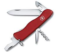 Victorinox Swiss Army Knife Picknicker - Coltello Multiuso da Campeggio | Multitool con 11 funzioni, lama grande bloccabile e apribottiglie, ideale per picnic e outdoor, 111 mm, rosso, Swiss Made