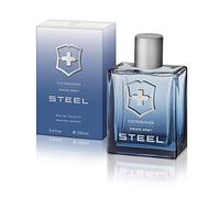 Victorinox Swiss Army Steel Eau de Toilette da uomo, profumo con legno di cedro e lavanda, profumo acquatico e legnoso, 100 ml