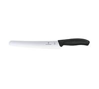 Victorinox Swiss Classic, coltello da pane con lama seghettata e punta stondata, in acciaio inox, nero