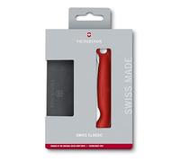 Victorinox Swiss Classic, set di coltelli professionali, 2 pezzi, lama extra affilata, lama seghettata, 11 cm, manico in plastica, acciaio inossidabile, rosso
