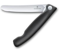 Victorinox Swiss Classic - Coltello Pieghevole per Verdure , Tascabile Lama Dentata, Qualità Made in Swiss - Colore: Nero Grafite