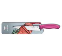 Victorinox Swiss Classic, Coltello professionale per affettare, Lama extra-affilata, Bordo dritto, 19 cm, Manico in plastica, Acciaio inossidabile, Rosa