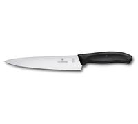Victorinox Swiss Classic, Coltello professionale per affettare, Lama extra-affilata, Bordo dritto, 19 cm, Manico in plastica, Acciaio inossidabile, Nero