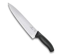 Victorinox Swiss Classic, coltello trinciante con lama intagliata, inossidabile, in acciaio inox, lavabile in lavastoviglie, colore nero
