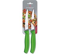 Victorinox Swiss Classic, set di 2 coltelli da bistecca gourmet con lama seghettata affilata, verde