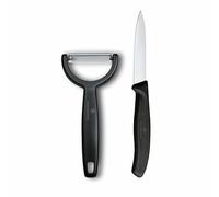 Victorinox Swiss Classic Set 2 Pezzi, Coltello Verdura e Pelaverdure, Nero