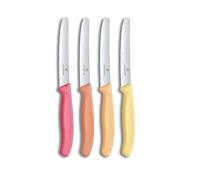 Victorinox Swiss Classic Set 4 Coltelli da Colazione, Pane e Pomodoro 11 cm