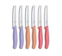 Victorinox Swiss Classic Set 6 Coltelli da Tavola e Pomodoro, 11 cm, Viola