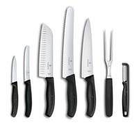 Victorinox Swiss Classic, Set di coltelli da cucina professionali, 7 pezzi, nero