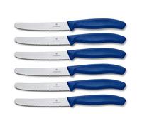 Victorinox confezione 6 coltelli tavola BLU filo dentato 6.7832 .6 (Swiss made)