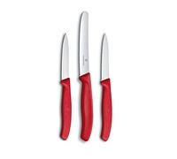 Victorinox SwissClassic, set di coltelli per verdure da 3 pezzi, colore rosso