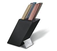 Victorinox Swiss elegante Ceppo di coltelli con 6 coltelli Riempito, 6 pezzi, custodia per coltelli da cucina, in legno, multicolore