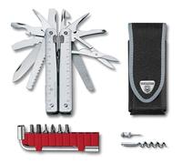 Victorinox Swiss Tool X Plus Multitool - 37 Funzioni - Pinze e Fodero | Utensile multiuso bloccabile per riparazioni e fai-da-te. Include forbici, seghetto e custodia in pelle. Prodotto in Svizzera