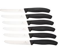 Victorinox SwissClassic Set 6 Coltelli Tavola, Acciaio Inossidabile, Nero