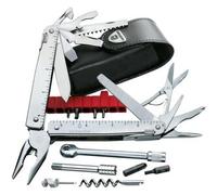 Victorinox SwissTool X Plus con crichetto, fodero in pelle