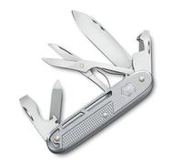 Victorinox Synergy X Alox Coltello Tascabile - Coltello Multifunzione in Acciaio Inossidabile con Forbici e Clip da Cintura, Argento