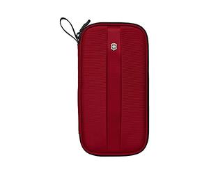 Victorinox TA 5.0 Astuccio Portadocumenti con Protezione RFID, Organizer per i Documenti, Carte di Credito, Biglietti, Soldi, Organizer da Viaggio con Cerniera, Rosso