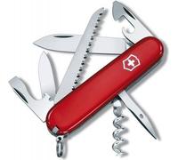 Victorinox V-1.36 13 Coltello tascabile Camper, manico in legno, rosso NEW