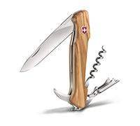 Victorinox Wine Master Coltello Svizzero Multiuso, 6 Funzioni, Legno, Noce | Coltello da sommelier con cavatappi, leva a due fasi e lama bloccabile per picnic e degustazioni, 130 mm, Prodotto in