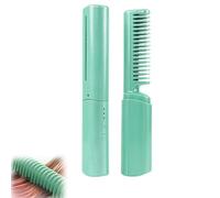 Victorious Comb, 2-in-1 Straight & Curly, 2min Fast Straight Hair, PTC Uniform Heat, Victorious Act Hairdressing Comb, Rechargeable Mini Hair Straightener (Green)