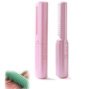 Victorious Comb, 2-in-1 Straight & Curly, 2min Fast Straight Hair, PTC Uniform Heat, Victorious Act Hairdressing Comb, Rechargeable Mini Hair Straightener (Pink)