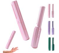 Victoriousact Comb, Mini Dual Purpose Straight & Curly Victoriousact Comb, Uniform Heat with Anti-Scalding Shell (Pink)