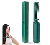 Victoriousact Comb, Victorious Act Comb, Victoriousact - Latest Hairdressing Comb, Victoriouscat Hair Comb, 2 in 1 Straight & Curl Comb, Rechargeable Mini Hair Straightener (Green)