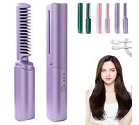 Victoriousact Comb, Victorious Act Comb, Victoriousact Latest Hairdressing Comb, Victoriouscat Hot Hair Comb, Mini Dual Purpose Curling Iron, Rechargeable Mini Hair Straightener (Purple)