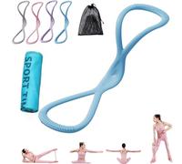 Victoriousact/Novealcrbe/Luminousdo - Fasce di resistenza per esercizi di figura 8, per donne e uomini, per yoga a tutto il corpo, per allenamento, braccio, torace, cinghia espansiva (blu, 11,3 kg)