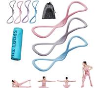 Victoriousact/Novealcrbe/Luminousdo - Fasce di resistenza per esercizi di figura 8, per donne e uomini, per yoga a tutto il corpo, per allenarsi, braccio, torace, fascia espansiva (B 15+25+15,9 kg)
