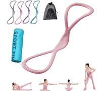 Victoriousact/Novealcrbe/Luminousdo - Fasce di resistenza per esercizi di figura 8, per donne e uomini, yoga a tutto il corpo, per allenarsi, braccio, torace, cinghia espansiva (rosa, 11,3 kg)
