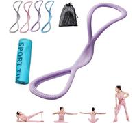 Victoriousact/Novealcrbe/Luminousdo - Fasce di resistenza per esercizi di figura 8, per donne e uomini, per yoga a tutto il corpo, per allenarsi, braccio, torace, cinghia di espansione (viola, 11,3 kg
