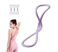 Victoriousact Resistance Bands,Figure 8 Exercise Bands for Women Men,15-35 Lbs 8 Shaped Resistance Rubber Band for Arms, Back, Shoulder Stretch with Handles,Not Break (Purple-25lbs)