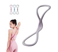 Victoriousact Resistance Bands,Figure 8 Exercise Bands for Women Men,15-35 Lbs 8 Shaped Resistance Rubber Band for Arms, Back, Shoulder Stretch with Handles,Not Break (Gray-35lbs)