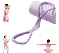Victoriousact Resistance Bands, Victorious act 8 Shaped Resistance Rubber Band with Handles, for Working Out, Posture Correction, Fullbody Yoga Pulling Rope (Purple-25lb)