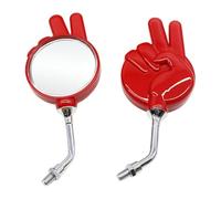 Victory Gesture Mirrors - Pair Funny Motorcycle Side Mirrors, 360 gradi Rotatable Viewers, High Definition Rearview Reflector | Unique Hand Shape Motorbike Handlebar Mirror For Travelling Com