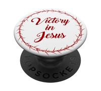 Victory in Jesus - Passover Easter Crown Thorns Praise PopSockets PopGrip Adesivo