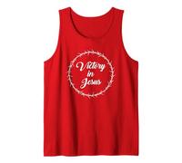 Victory in Jesus - Passover Easter Crown Thorns Praise Red Canotta