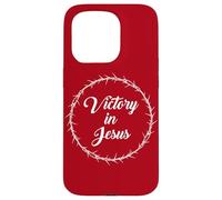 Victory in Jesus - Passover Easter Crown Thorns Praise Red Custodia per iPhone 15 Pro