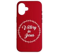 Victory in Jesus - Passover Easter Crown Thorns Praise Red Custodia per iPhone 16