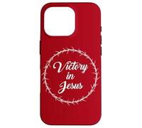 Victory in Jesus - Passover Easter Crown Thorns Praise Red Custodia per iPhone 16 Pro