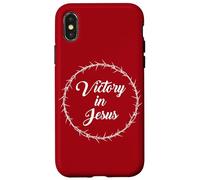 Victory in Jesus - Passover Easter Crown Thorns Praise Red Custodia per iPhone X/XS