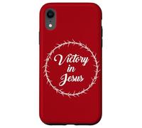 Victory in Jesus - Passover Easter Crown Thorns Praise Red Custodia per iPhone XR