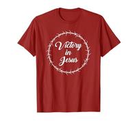 Victory in Jesus - Passover Easter Crown Thorns Praise Red Maglietta