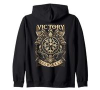 Victory or Valhalla - Viking - Geri And Freki - Skull - Felpa con Cappuccio